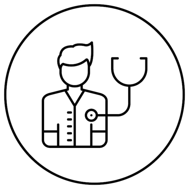 Imagen vectorial del icono del examen del paciente Se puede utilizar para el chequeo de salud