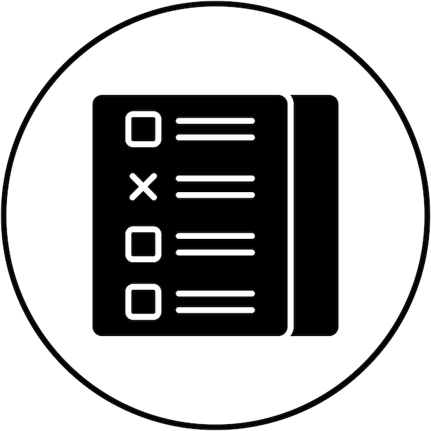 Imagen vectorial del icono del examen Se puede utilizar para el aprendizaje