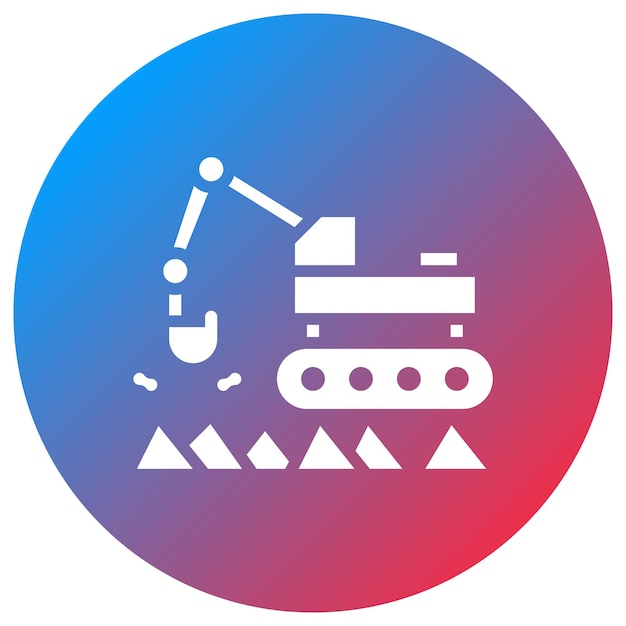 Imagen vectorial del icono de la excavación Se puede utilizar para la arqueología
