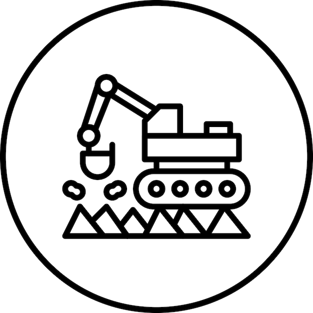 Imagen vectorial del icono de la excavación Se puede utilizar para la arqueología