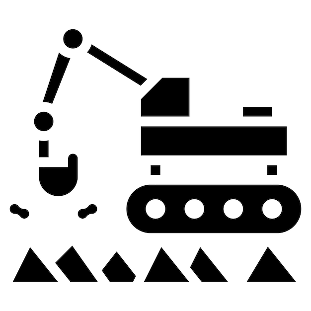 Imagen vectorial del icono de la excavación Se puede utilizar para la arqueología