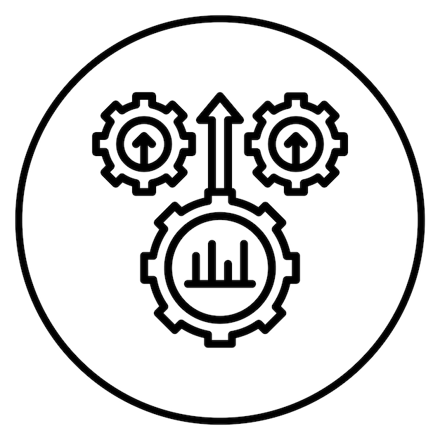 Imagen vectorial de icono de excelencia operativa Puede utilizarse para el rendimiento empresarial