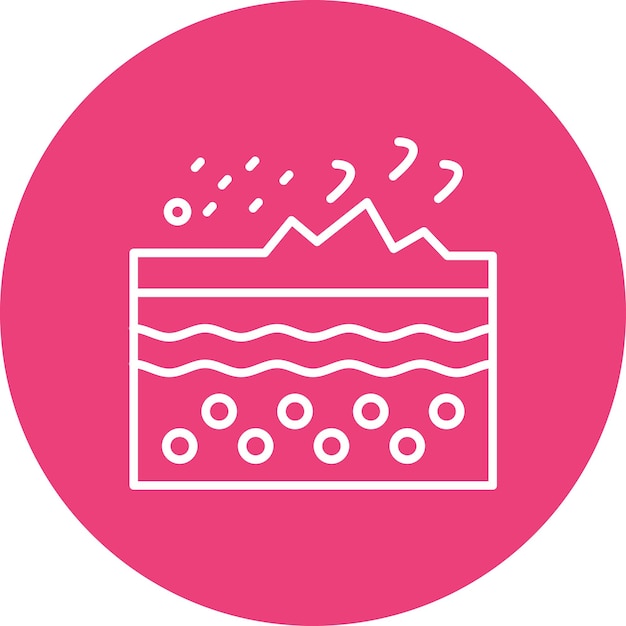 Imagen vectorial del icono de exfoliación Se puede utilizar para el cuidado de la piel