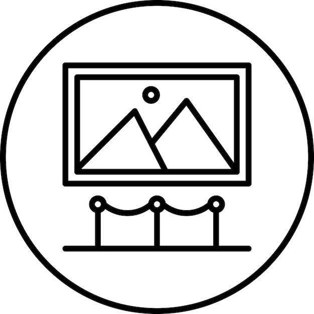 Imagen vectorial de icono de exhibición de diseño Se puede utilizar para Art and Craft Supplies