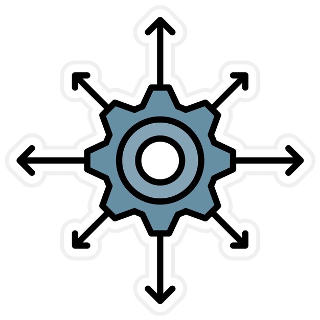 Imagen vectorial de icono de expansión Se puede usar para personas de negocios