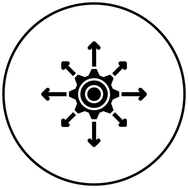 Imagen vectorial de icono de expansión Se puede usar para personas de negocios