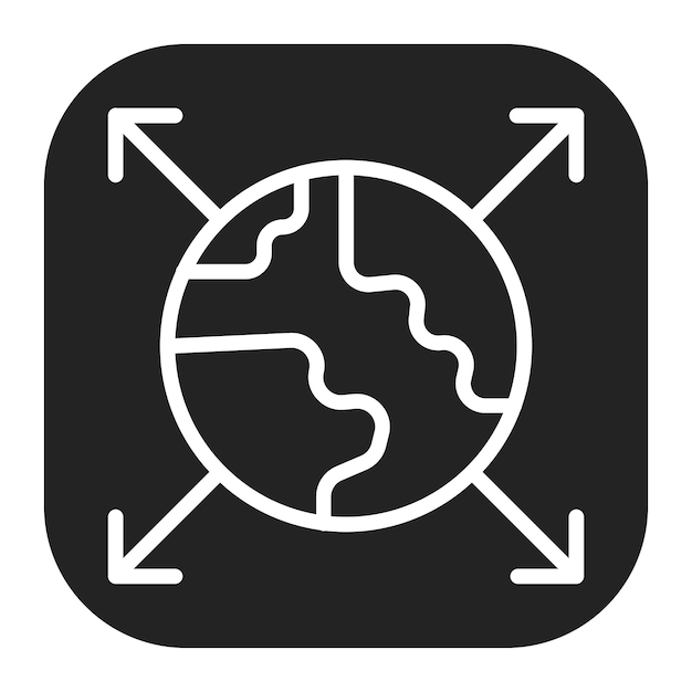 Imagen vectorial de icono de expansión Se puede utilizar para la ciencia de datos