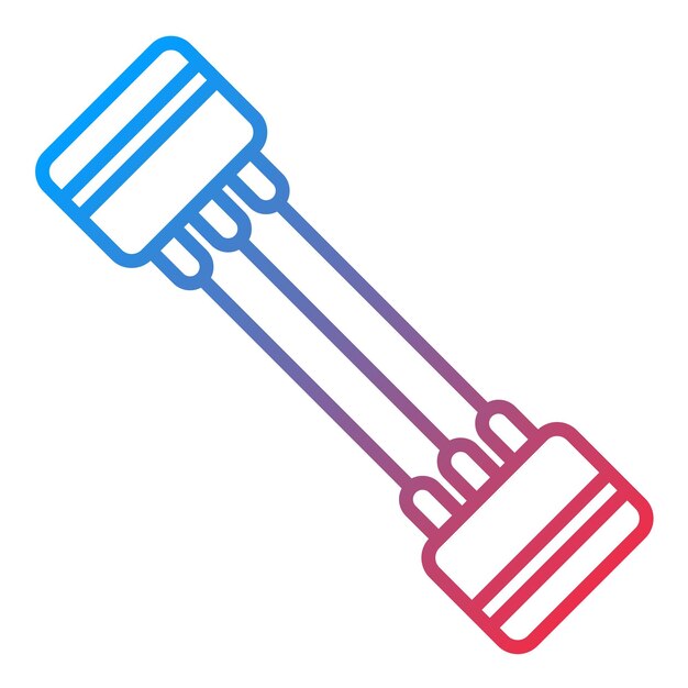 Imagen vectorial del icono del expansor del pecho Se puede usar para el gimnasio