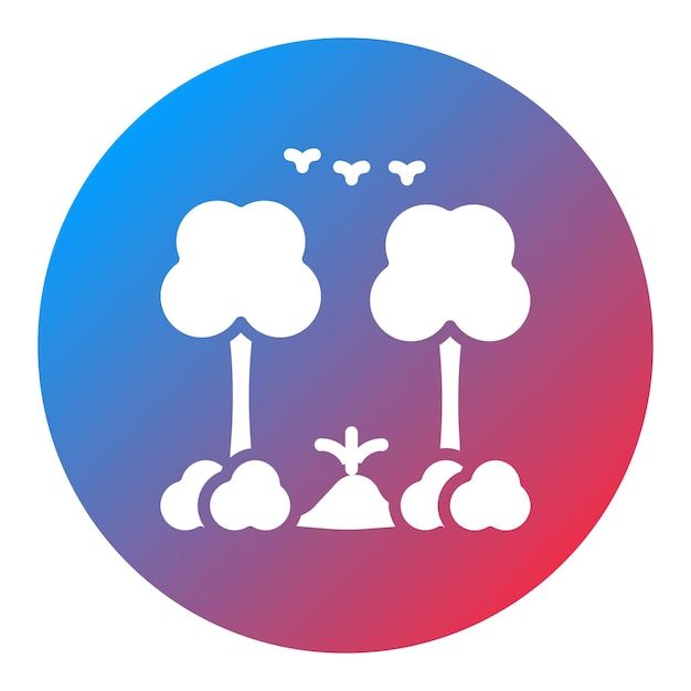 Imagen vectorial del icono de la Expedición de la Selva Tropical Se puede usar para la Selva tropical