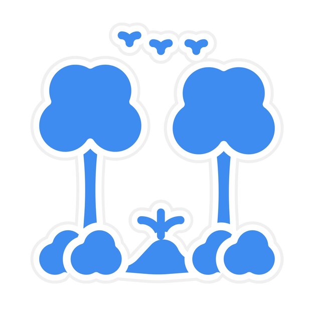 Imagen vectorial del icono de la Expedición de la Selva Tropical Se puede usar para la Selva tropical