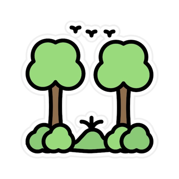 Imagen vectorial del icono de la Expedición de la Selva Tropical Se puede usar para la Selva tropical