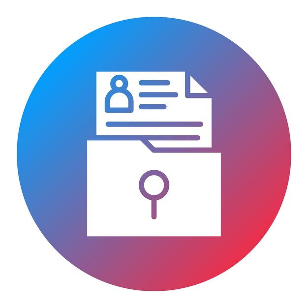 Imagen vectorial del ícono del expediente Se puede utilizar para documentos y archivos