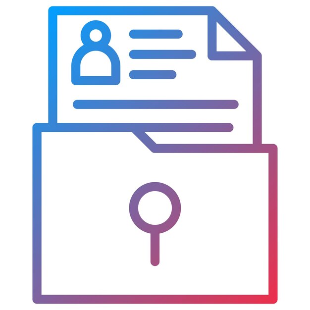 Imagen vectorial del ícono del expediente Se puede utilizar para documentos y archivos