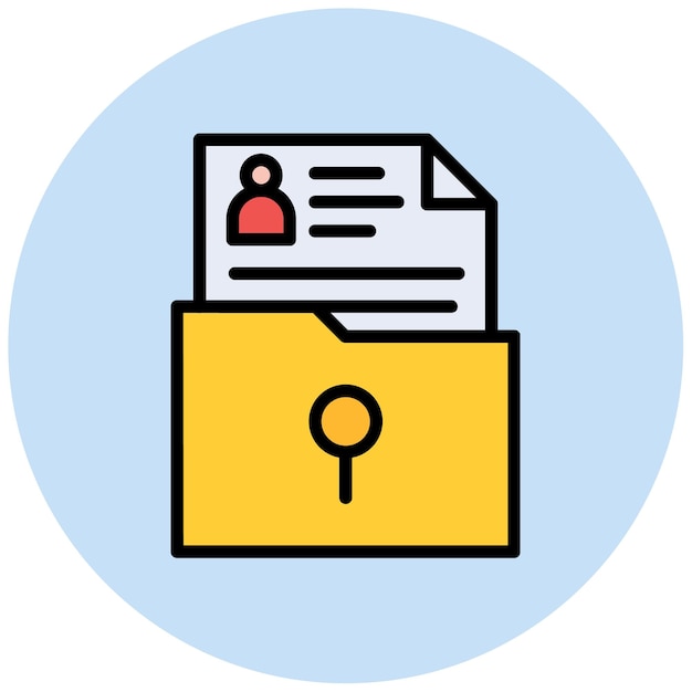 Imagen vectorial del ícono del expediente Se puede utilizar para documentos y archivos