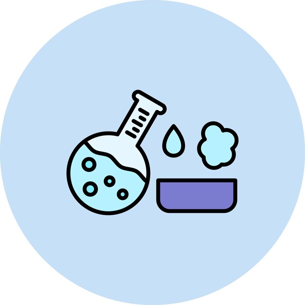 Imagen vectorial del icono del experimento Se puede utilizar para química