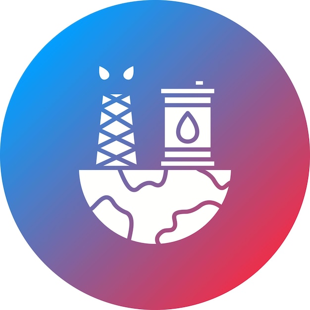 Imagen vectorial de icono de exploración de petróleo Se puede utilizar para la industria del petróleo
