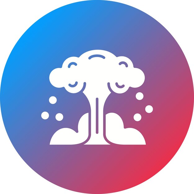 La imagen vectorial del icono de la explosión nuclear se puede usar para el futuro