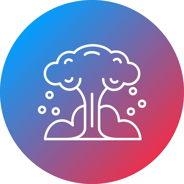 La imagen vectorial del icono de la explosión nuclear se puede usar para el futuro