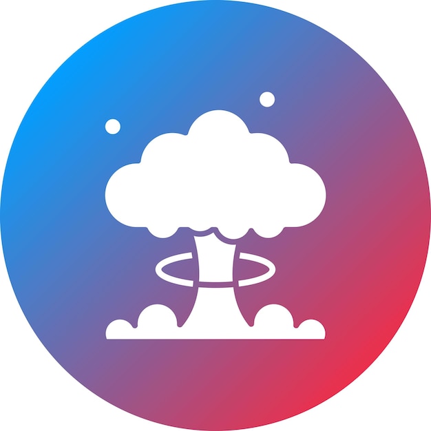 Imagen vectorial del icono de la explosión nuclear Se puede utilizar para la contaminación