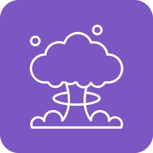 Imagen vectorial del icono de la explosión nuclear Se puede utilizar para la contaminación
