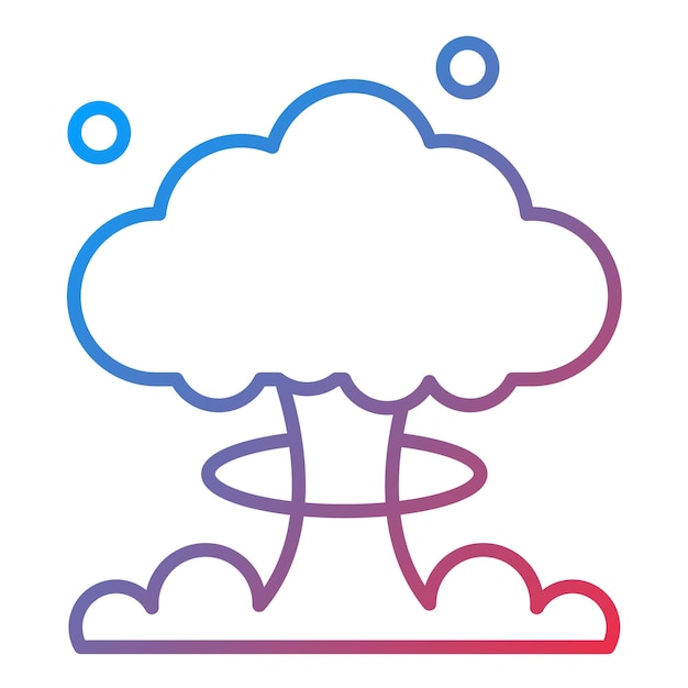 Imagen vectorial del icono de la explosión nuclear Se puede utilizar para la contaminación