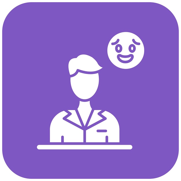 La imagen vectorial del icono de la expresión facial se puede utilizar para la inteligencia emocional