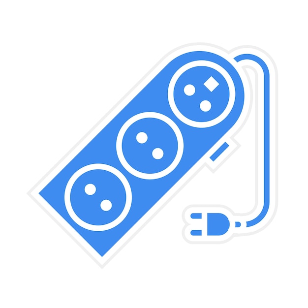 Imagen vectorial del icono de extensión del cordón Se puede utilizar para circuitos eléctricos
