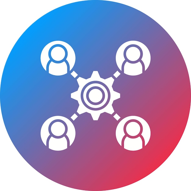 Imagen vectorial de icono de externalización Puede utilizarse para la gestión de proyectos