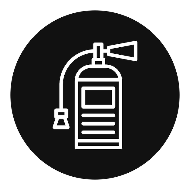 Imagen vectorial del icono del extintor de incendios Puede utilizarse para el ferrocarril