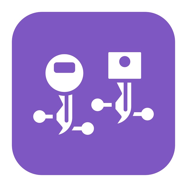 Imagen vectorial del icono de extracción de claves puede usarse para Locksmith
