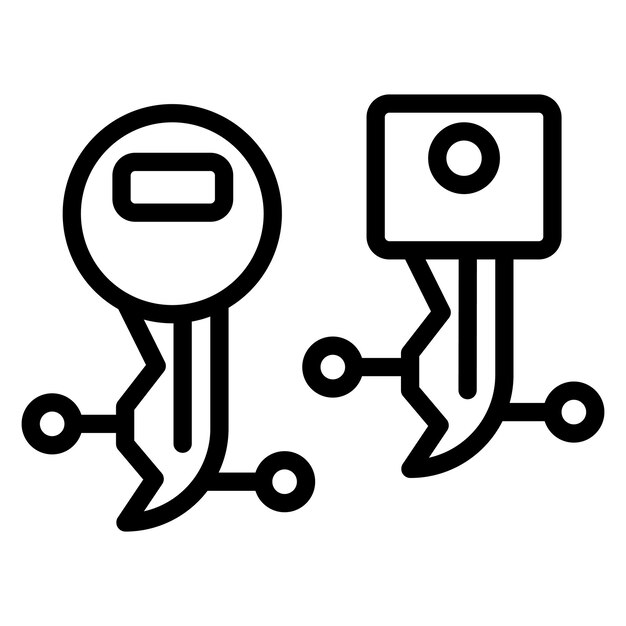 Imagen vectorial del icono de extracción de claves puede usarse para Locksmith