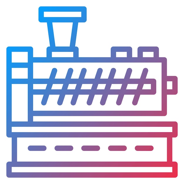 Imagen vectorial del icono del extrusor puede utilizarse para la fabricación aditiva