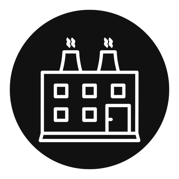 Imagen vectorial de icono de fábrica Se puede usar para el calentamiento global