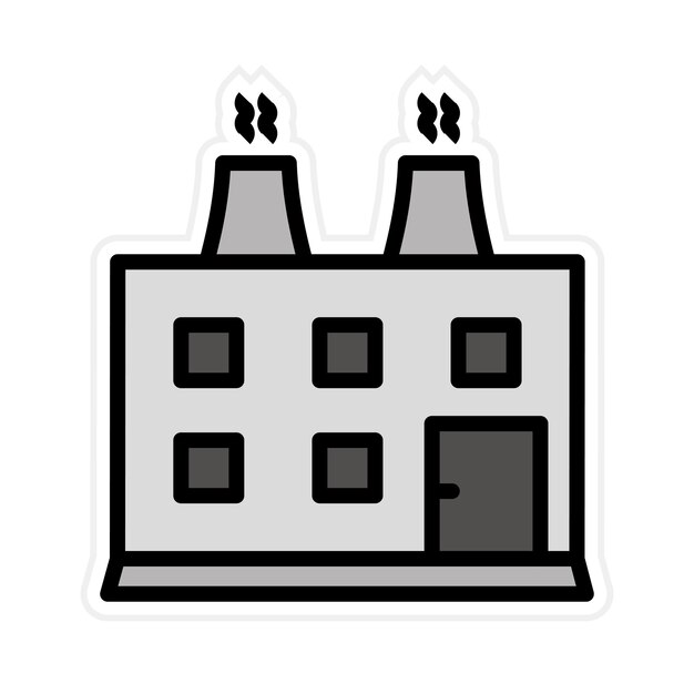 Imagen vectorial de icono de fábrica Se puede usar para el calentamiento global