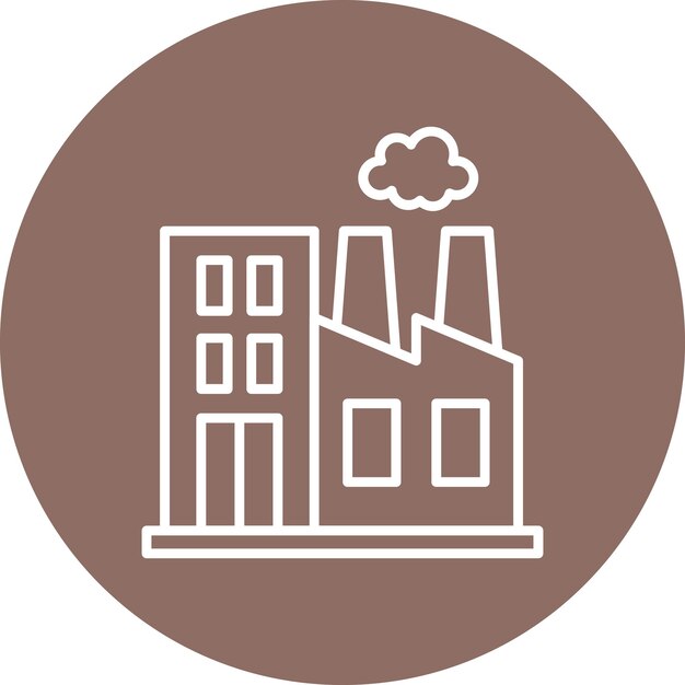 Imagen vectorial de icono de fábrica Se puede utilizar para bienes raíces