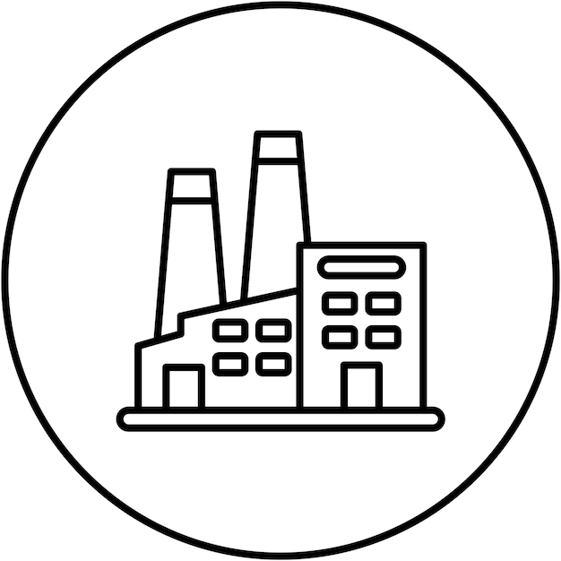 Imagen vectorial del icono de la fábrica Se puede utilizar para la fábrica