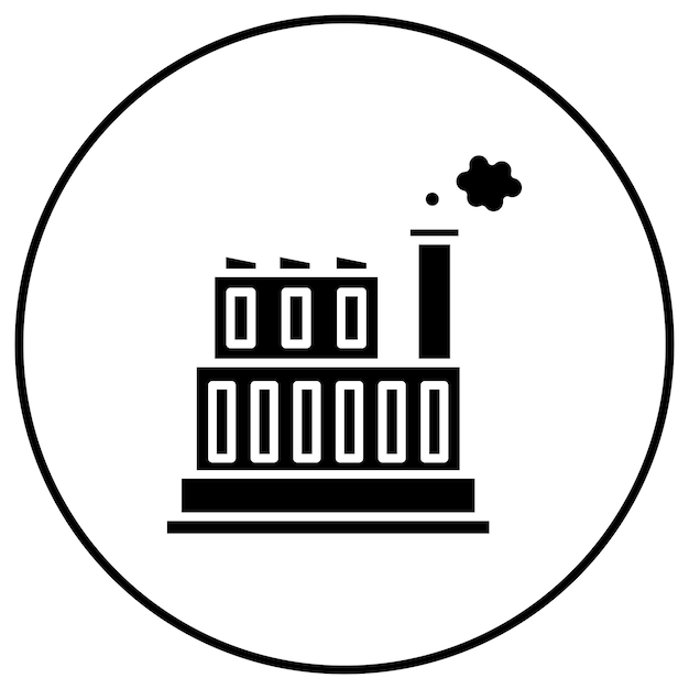 Imagen vectorial de icono de fábrica Se puede utilizar para la ingeniería