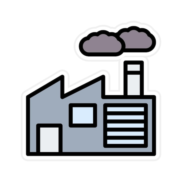 Imagen vectorial del icono de la fábrica Puede utilizarse para la metalurgia
