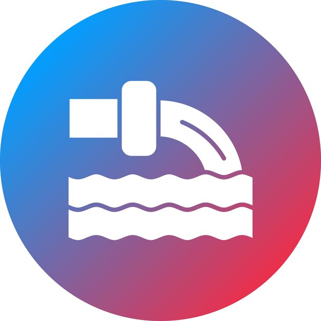 Imagen vectorial del icono de la fábrica de residuos Puede utilizarse para la contaminación