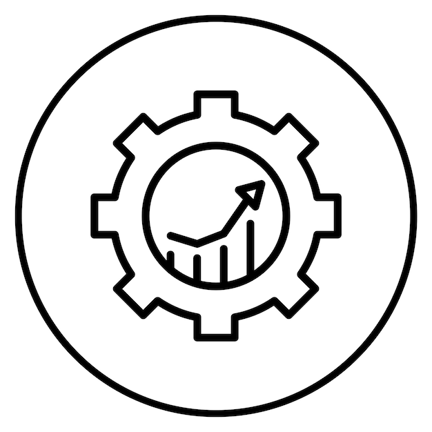 Imagen vectorial del icono de fabricación delgada Se puede utilizar para la gestión de operaciones