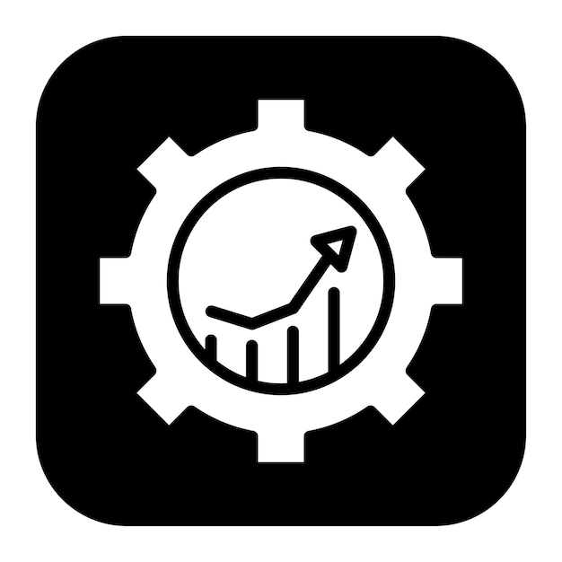Imagen vectorial del icono de fabricación delgada Se puede utilizar para la gestión de operaciones
