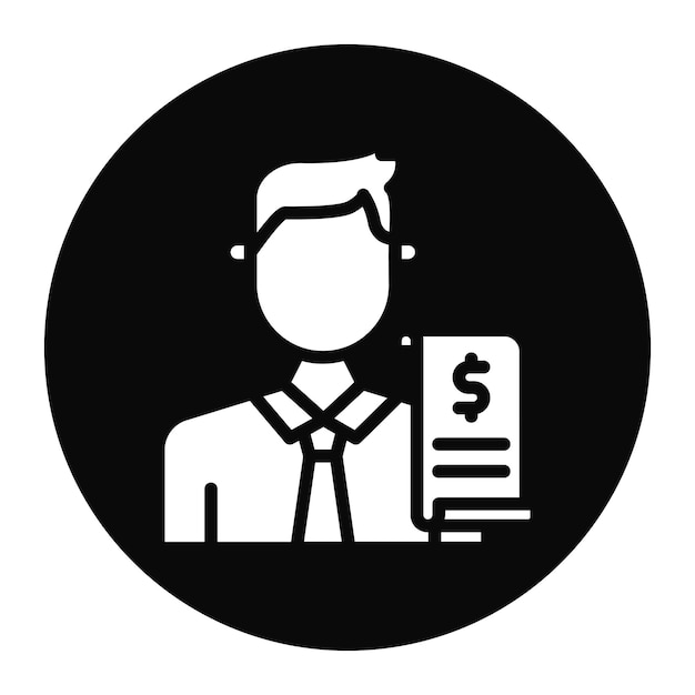 Imagen vectorial del icono de la factura del concesionario Se puede utilizar para los concesionarios de automóviles