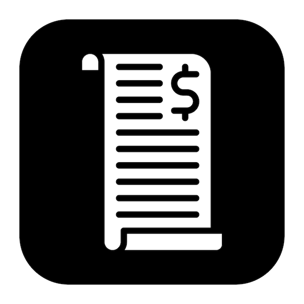 Imagen vectorial del icono de la factura del hospital Se puede utilizar para los hospitales psiquiátricos