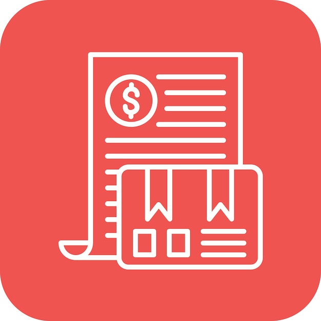 Imagen vectorial del icono de la factura Se puede utilizar para la entrega y la logística