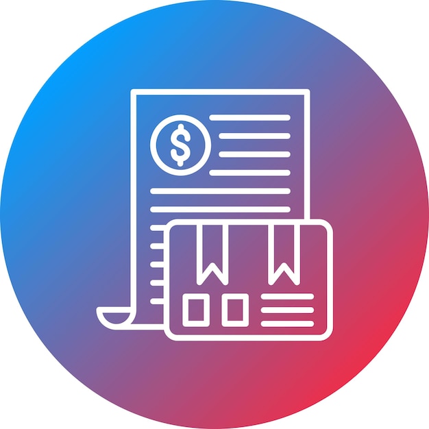 Imagen vectorial del icono de la factura Se puede utilizar para la entrega y la logística