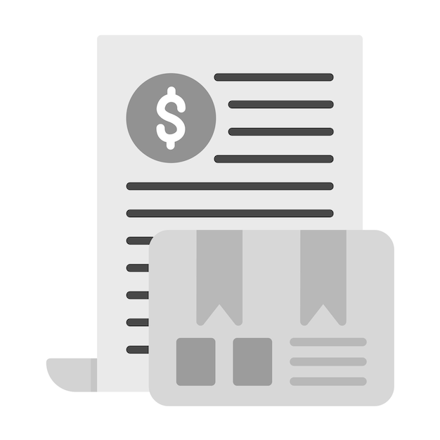 Imagen vectorial del icono de la factura Se puede utilizar para la entrega y la logística
