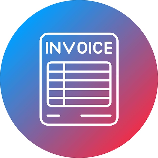 Imagen vectorial del icono de la factura Se puede utilizar para la gestión empresarial