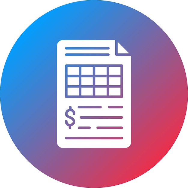 Imagen vectorial del icono de la factura Se puede utilizar para negocios y oficinas