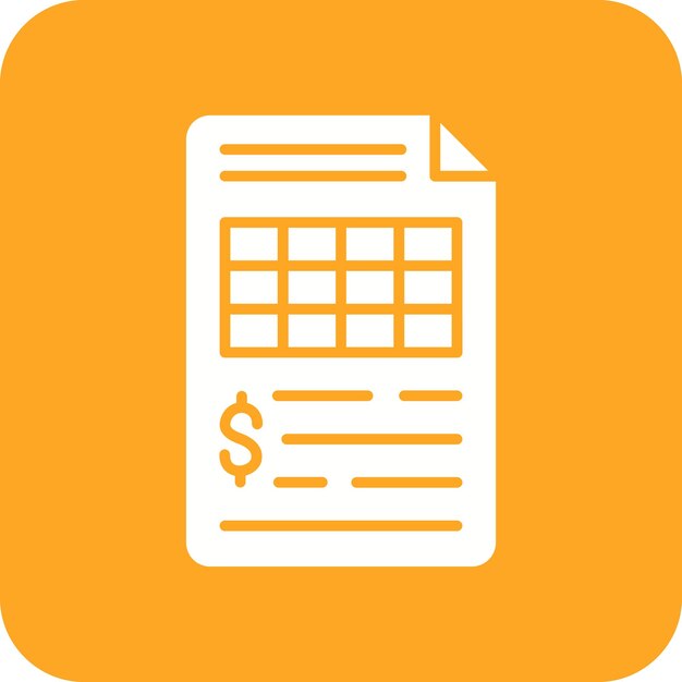 Imagen vectorial del icono de la factura Se puede utilizar para negocios y oficinas