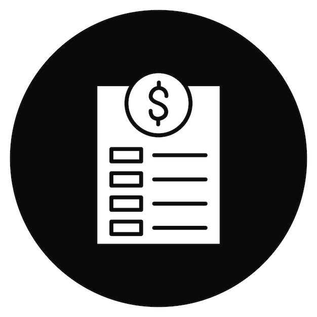 Imagen vectorial del icono de la factura Se puede utilizar para negocios